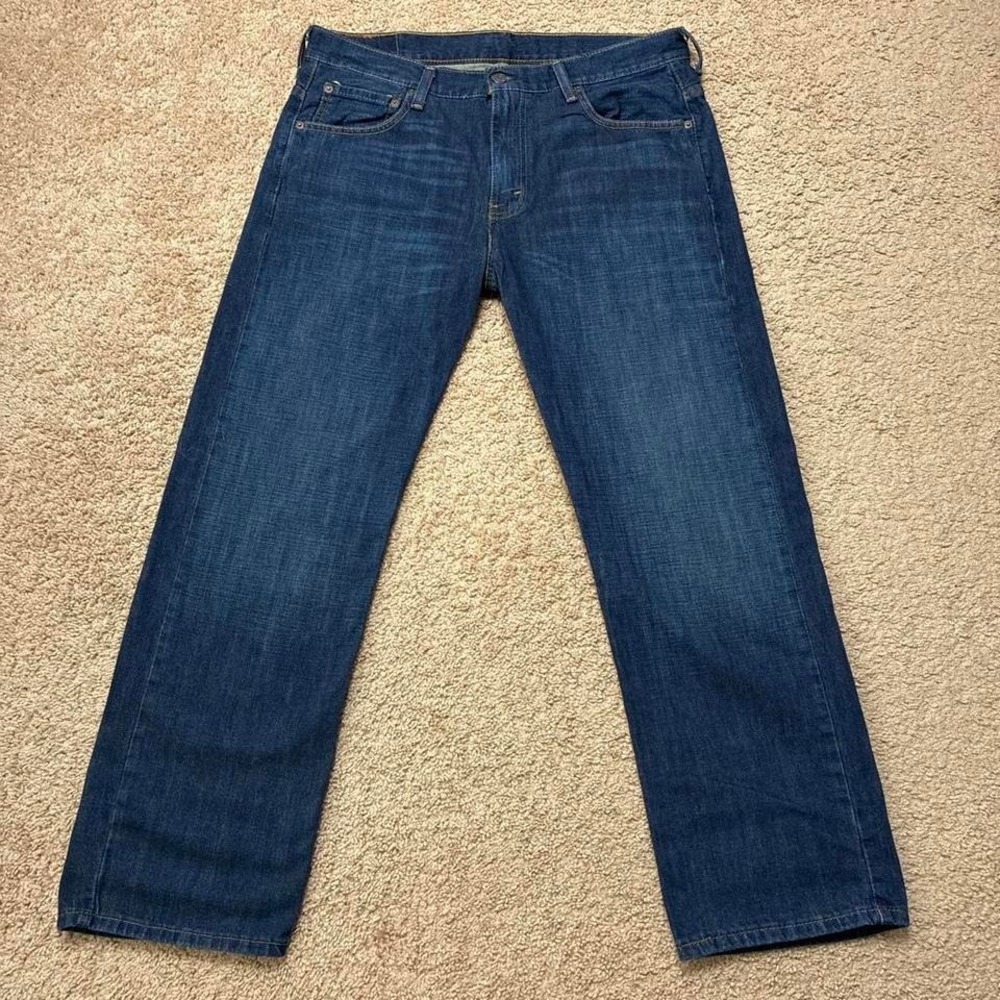 Western Style Levi's 569 Loose Straight Blue Jeans Size 33x30